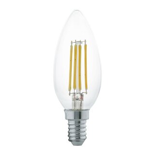 Eglo LED Filament Leuchtmittel Kerze 4W = 30W E14 klar warmweiß 2700K