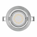 3 x Osram LED Ivios Einbaustrahler Einbauleuchte Downlight nickel matt schwenkbar 3 x 3W GU10 warmweiß 2700K 120°