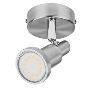 Osram LED Spot Spotlight Wand- & Deckenleuchte Strahler Nickel gebürstet 3W GU10 warmweiß 2700K