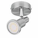 Osram LED Spot Spotlight Wand- & Deckenleuchte Strahler Nickel gebürstet 3W GU10 warmweiß 2700K