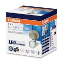 Osram LED Spot Spotlight Wand- & Deckenleuchte Strahler Nickel gebürstet 3W GU10 warmweiß 2700K