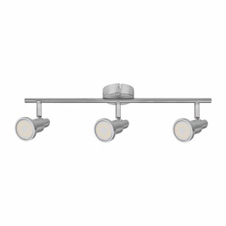Osram LED Spot Spotlight Wand- & Deckenleuchte Strahler Nickel gebürstet 3 x 3W GU10 warmweiß 2700K