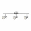 Osram LED Spot Spotlight Wand- & Deckenleuchte Strahler Nickel gebürstet 3 x 3W GU10 warmweiß 2700K