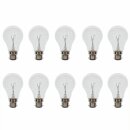 10 x Leuci Glühbirne 40W B22 / B22d klar longlife 3500h warmweiß dimmbar