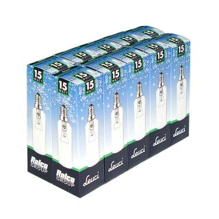 10 x Leuci Glühbirne Röhre T25x70 15W E14 230V Kühlschrank warmweiß dimmbar