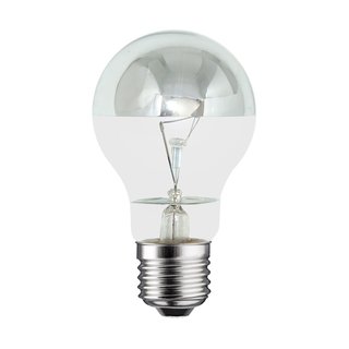 Kopfspiegellampe Glühbirne A60 Kolben AGL 60W E27 KVS Silber Glühlampe 60 Watt warmweiß dimmbar