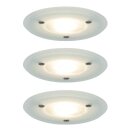 3 x Paulmann Einbauleuchten Set Premium Line starr Satin IP44 3 x 35W GU5,3 12V Halogen