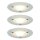 3 x Paulmann Einbauleuchten Set Premium Line starr Satin IP44 3 x 35W GU5,3 12V Halogen