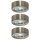 3 x Paulmann Möbelaufbauleuchten Set Micro Line starr Eisen gebürstet 3 x 20W G4 12V Halogen