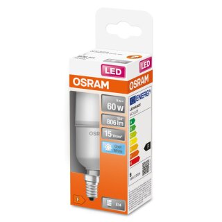 6 x Osram LED Star Stick Lampe 8W = 60W E14 806lm 840 kaltweiß 4000K