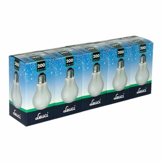 5 x Leuci Glühbirne 200W E27 MATT A67 Glühlampe 200 Watt Glühbirnen Glühlampen