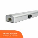 StarLicht LED Unterbauleuchte LIMNOS 3W TITAN silber warmweiß 40cm verlängerbar mit Schalter