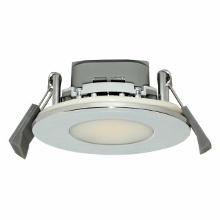 Müller-Licht LED Downlight Alu glänzend 7,5W 230V 345lm IP65 Feuchtraum Einbaustrahler warmweiß 3000K