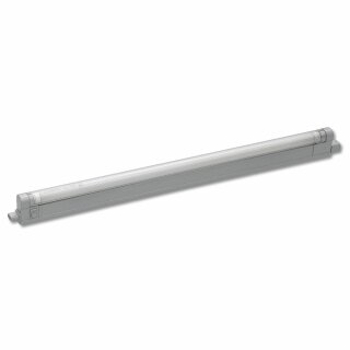 StarLicht Ultra Slim Unterbauleuchte Titan silber 40cm 1 x 8W T4 Röhre 3400K verlängerbar mit Schalter