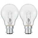 2 x Müller-Licht Eco Halogen Leuchtmittel Birnenform A55 57W = 70W B22d 230V 915lm warmweiß 2900K dimmbar