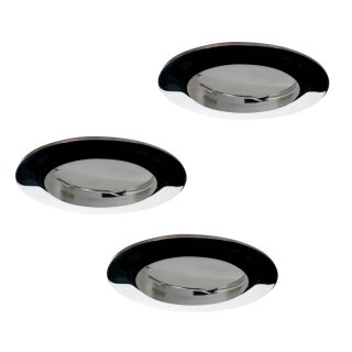 3 x Müller-Licht LED EBL Einbaustrahler Chrom starr 5W Modul matt 400lm warmweiß 2700K 110°