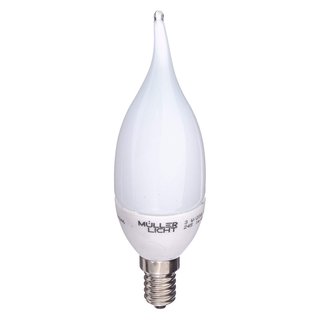 Müller-Licht LED Leuchtmittel Windstoß Kerze 3W = 25W E14 matt 245lm warmweiß 3000K