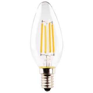 Müller-Licht LED Filament Leuchtmittel Kerze 4,5W = 38W E14 klar 430lm Ra>90 warmweiß 2700K Retro-LED