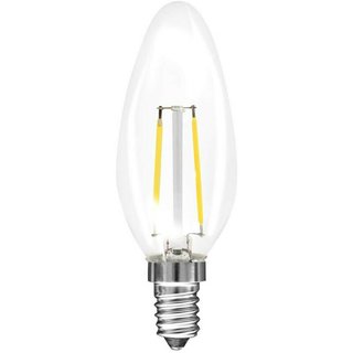 Müller-Licht LED Filament Leuchtmittel Kerze 2,2W = 23W E14 klar 220lm Ra>90 warmweiß 2700K 300° Retro-LED