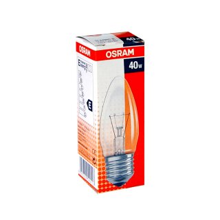 1 x Osram Glühbirne Kerze 40W E27 klar Glühlampe...
