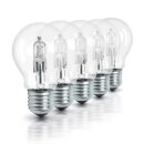 5 x OSRAM Eco Halogen Glühbirne 30W = 40W 230V E27 Classic A 64542 (4+1) warmweiß dimmbar