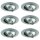 6 x Einbauleuchten Set Premium Line schwenkbar Chrom matt IP23 6 x 50W GU10 230V Halogen