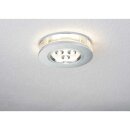 Paulmann LED Deckeneinbauleuchte Premium Line rund Alu gebürstet/Klar IP23 3W warmweiß 3000K