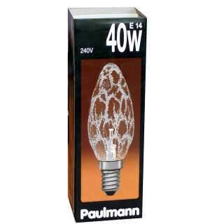 Paulmann Kerze krokoeis klar 40W E14 Glühbirne Glühlampe 40 Watt 562.41