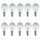 10 x Kopfspiegellampe Tropfen Glühbirne 40W E14 Silber KVS mit Spitze Glühlampe 40 Watt warmweiß dimmbar