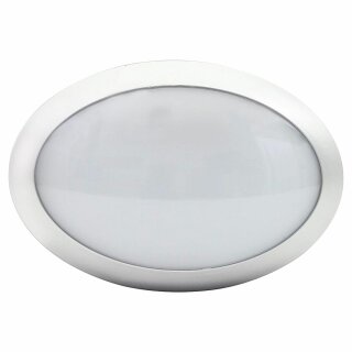 LED Außenleuchte IP66 oval 10W = 60W silber kaltweiß 6000K