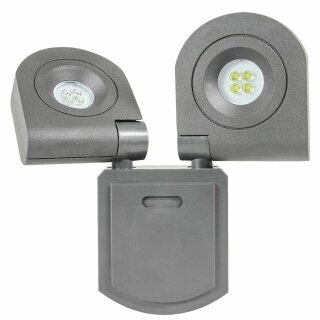 Ritos LED Wandleuchte Strahler Außen schwenkbar 2 x 10W / 20W IP54 ProSpot dunkelgrau 6500K Tageslicht