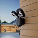 Ritos LED Wandleuchte Strahler Außen schwenkbar 2 x 10W / 20W IP54 ProSpot dunkelgrau 6500K Tageslicht