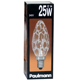 Paulmann Glühbirne Kerze 25W E14 Krokoeis klar 225lm warmweiß dimmbar