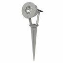 LED Gartenspot Gartenstrahler grau 1x1W IP65 Erdspieß warmweiß 3000K