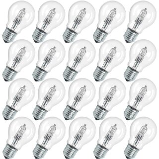 20 x Osram Classic A Eco Halogen Leuchtmittel Birnenform 64547 A CLA 70W fast 100W E27 230V warmweiß dimmbar