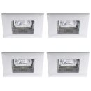 4 x Paulmann Einbauleuchten Set Premium Line Quadro Weiß IP44 4 x 35W GU5,3 12V Halogen