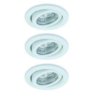 3 x Nice Price Einbauleuchten Set schwenkbar Weiß 3 x 7W GU10 230V Energy Saver