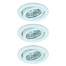 3 x Nice Price Einbauleuchten Set schwenkbar Weiß 3 x 7W GU10 230V Energy Saver