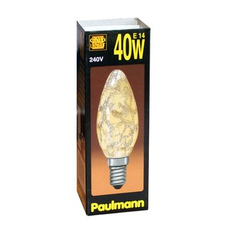 Paulmann Kerze Krokoeis Gold 40W E14 Kerzen 40 Watt Glühbirne Glühlampe 562.40