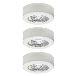 3 x Paulmann Möbelaufbauleuchten Set Micro Line starr Weiß 3 x 20W G4 12V Halogen