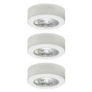 3 x Paulmann Möbelaufbauleuchten Set Micro Line starr Weiß 3 x 20W G4 12V Halogen