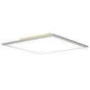 Brilliant Flat LED Deckenaufbau Panel 60x60cm Alu 64W 4300lm warmweiß 3000K Backlight easyDim per Lichtschalter dimmbar