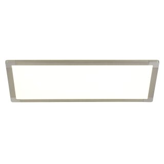 Brilliant Smooth LED Deckenaufbau Panel 60x30cm silber 45W 2300lm warmweiß 3000K Backlight easyDim per Lichtschalter dimmbar