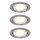 3 x Paulmann Einbauleuchten Set Quality Line Eisen gebürstet 3 x 9W GX53 230V Energy Saver