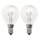 2 x Leuci Tropfen Glühbirne 25W E14 klar Glühlampe 25 Watt Glühbirnen warmweiß dimmbar