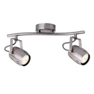 Paulmann LED Wand- & Deckenleuchte Spotlights Gamma Nickel gebürstet 2 x 3,5W GU10 warmweiß 2700K