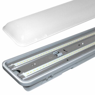 Voltolux MODERN LED Feuchtraumleuchte Universalleuchte 157cm Grau IP65 63W 5000lm Neutralweiß 4000K