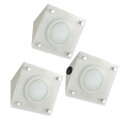 3 x Halogen UNIVERSAL Unterschrankleuchten Eisen gebürstet 20W G4 Warmweiß 2900K Unterbauleuchte mit Schalter