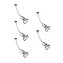 5 x Paulmann Seil- und Schienensystem 2Easy Spot Basil Chrom matt 5 x 20W GU5,3 12V Halogen