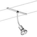 5 x Paulmann Seil- und Schienensystem 2Easy Spot Basil Chrom matt 5 x 20W GU5,3 12V Halogen